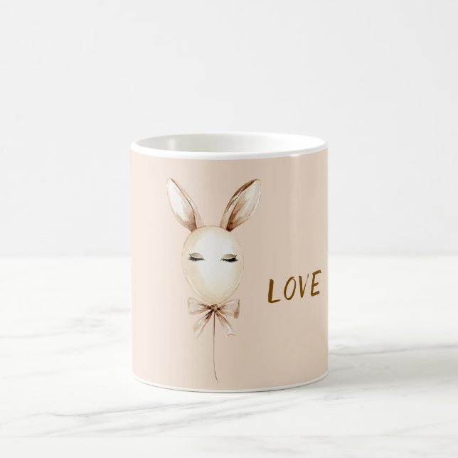 Taza De Café Globo de Orejas de Conejo de Crema (Centro)