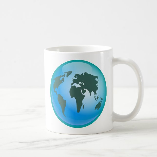 Taza De Café Globo del mundo (Derecha)