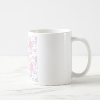 Taza De Café Globos aerostáticos en arte de guardería rosa