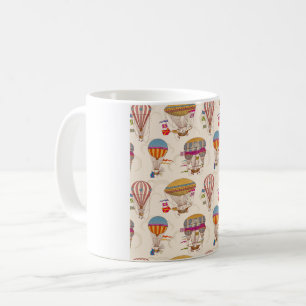 Taza De Café Globos de aire caliente a rayas
