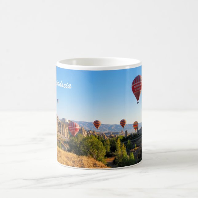 Taza De Café Globos de aire caliente Clásico Mug (Centro)