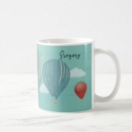 Taza De Café Globos de aire caliente pintados Personalizados