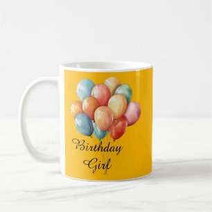 Taza De Café Globos de colores de cumpleaños