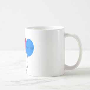 Taza De Café Globos de cumpleaños felices