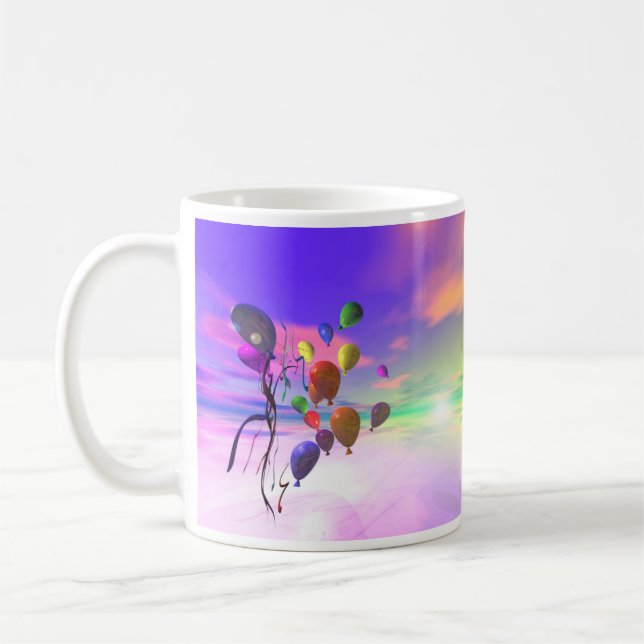 Taza De Café Globos de cumpleaños Sky (Izquierda)