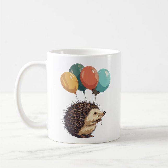 Taza De Café Globos y calambres: Diversión de edgehog (Izquierda)
