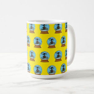 Taza De Café Glóbulo de la nieve con canto de Blackbird