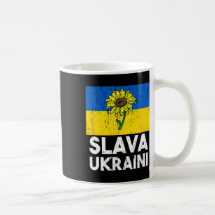Taza De Café Gloria a Ucrania Giratorio de girasoles en apoyo a