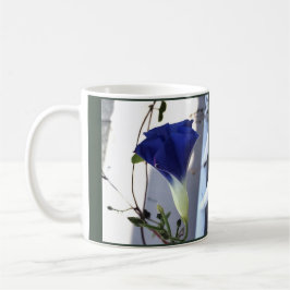 Taza De Café Gloria de la mañana de remolino añil