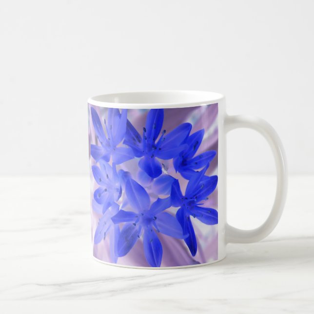 Taza De Café Gloria De La Nieve Impactante Mug Azul (Derecha)