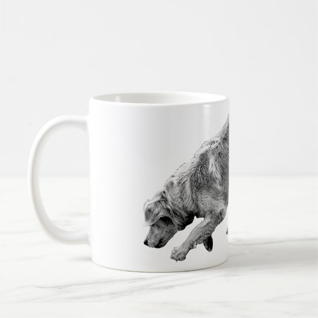 Taza De Café Gloria dorada en tonos de invierno suaves (Izquierda)