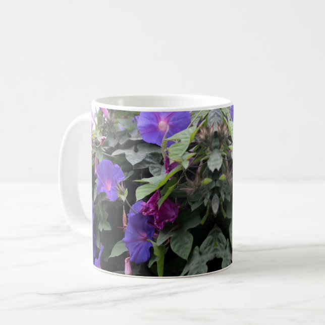 Taza De Café Glorias de primavera en azul (Anverso izquierdo)