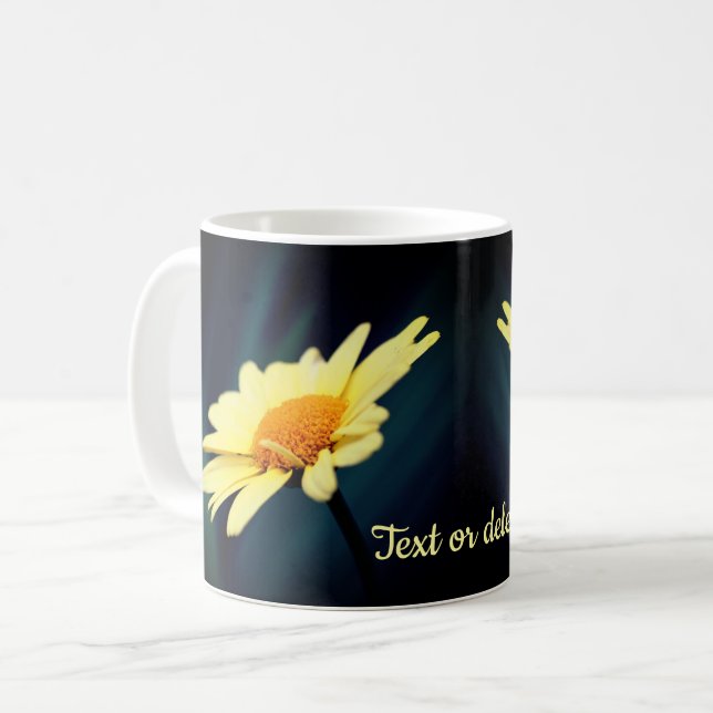 Taza De Café Gloriosa flor de margarita personalizada (Anverso izquierdo)