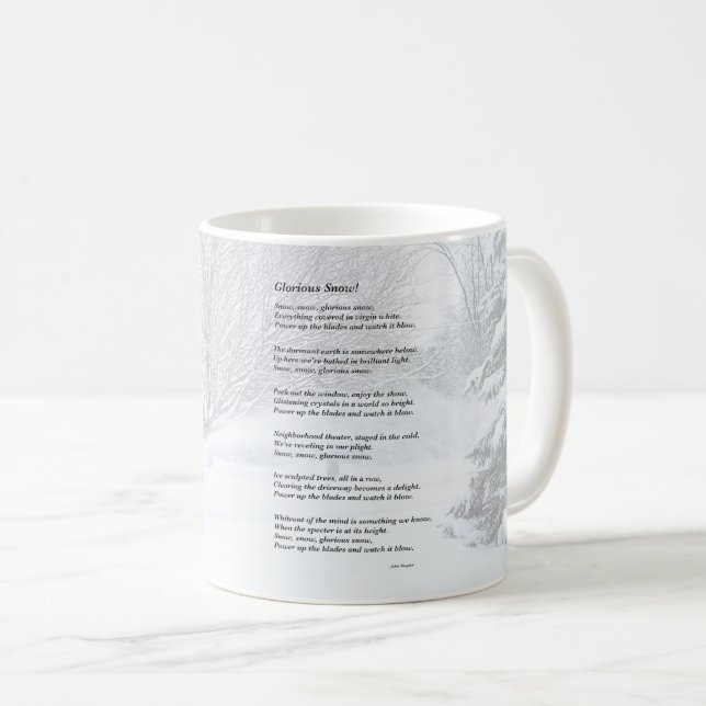 Taza De Café Glorioso poema estacional de nieve (Anverso derecho)