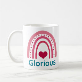 Taza De Café Glorioso Viva Magenta Boho Arcoiris