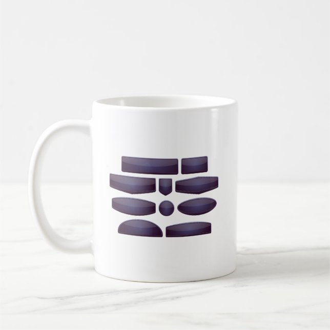 Taza De Café Glossy Button Design Elements | UI & Digital (Izquierda)