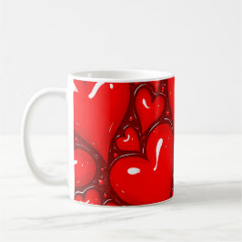 Taza De Café Glossy Red Heart