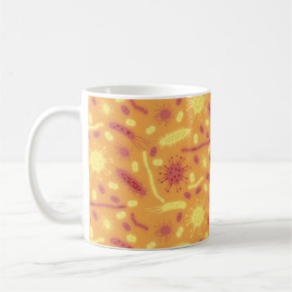 Taza De Café Glowing Bacteria Microorganism orange
