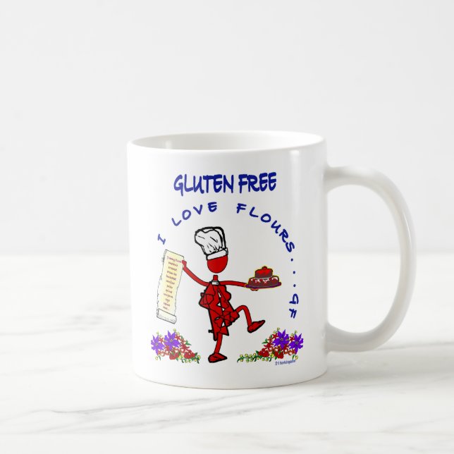 Taza De Café Gluten Free I love Flores (Derecha)