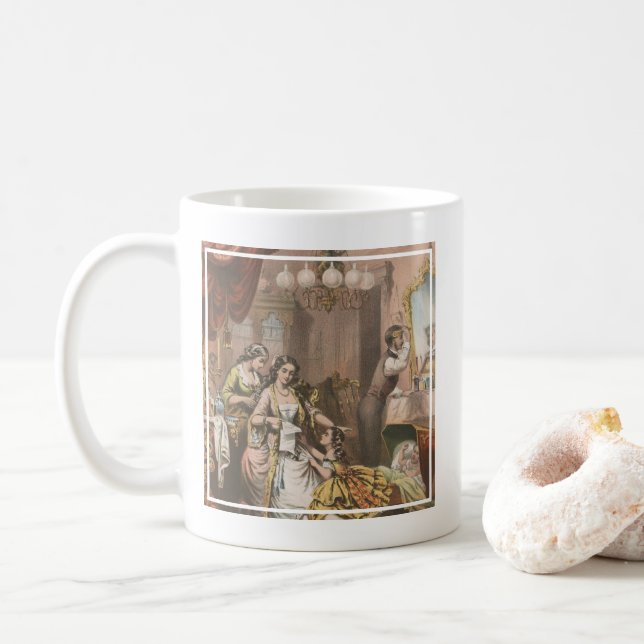 Taza De Café Glycerin de cacao de Hovey, cerca de 1860 (Con donut)