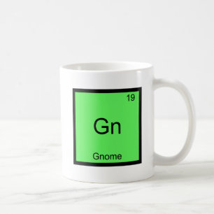 Taza De Café Gn - Gnome Divertido Símbolo De Elemento Químico