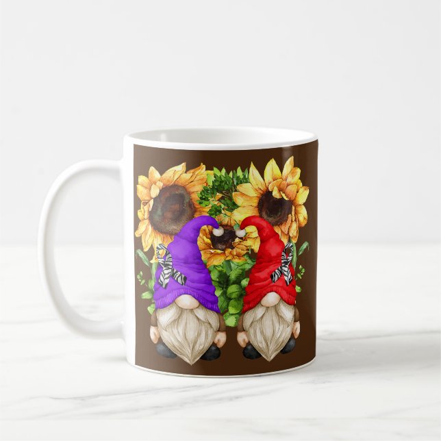 Taza De Café Gnoma Cute De Girasol Para La Caza De Ramsay Enfer (Izquierda)