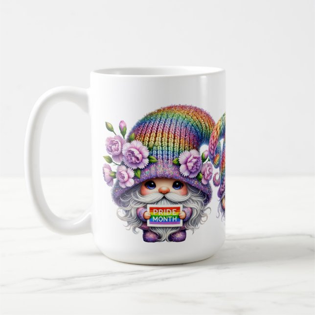 TAZA DE CAFÉ GNOMAS DE MES DE ORGULLO ADORABLES (Izquierda)