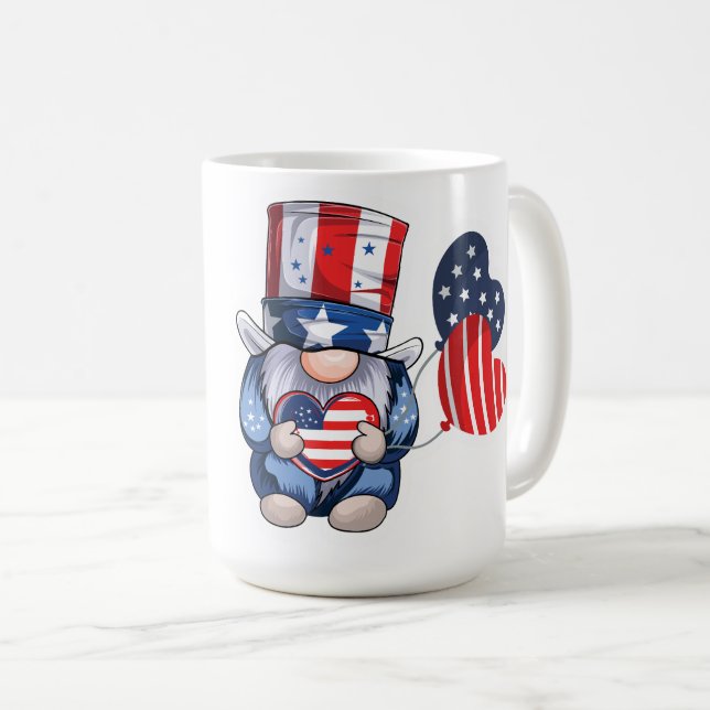 Taza De Café Gnome 4 de julio (Anverso derecho)
