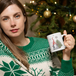 Taza De Café Gnome Christmas Tree Stars Happy Holidays