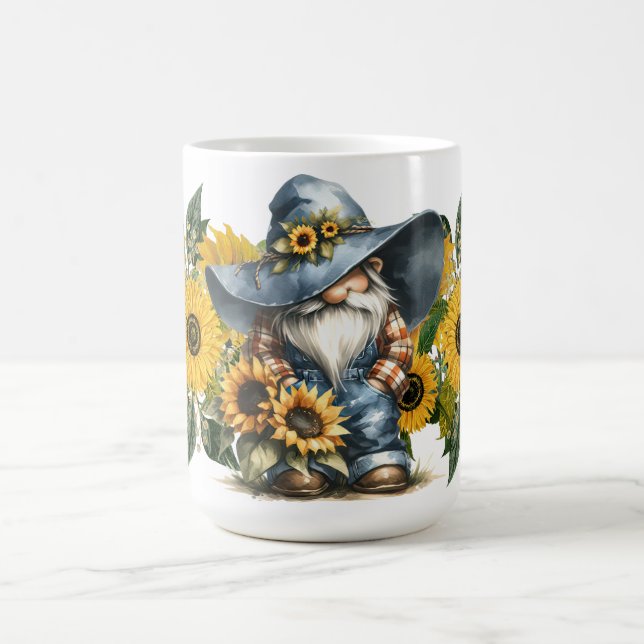 Taza De Café Gnome de Girasoles (Centro)