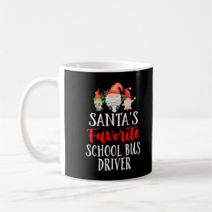 Taza De Café Gnome de Navidades de choferes de autobús escolar 