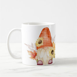 Taza De Café Gnome de otoño con girasoles