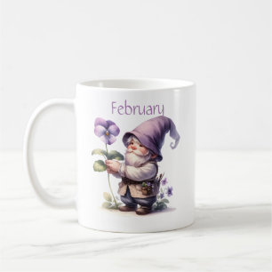 Taza De Café Gnome del Jardín de Febrero Personalizado