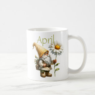 Taza De Café Gnome del Jardín Personalizado de los Meses de Nac