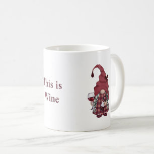 Taza De Café Gnome del Vino Personaliza Este es Vino