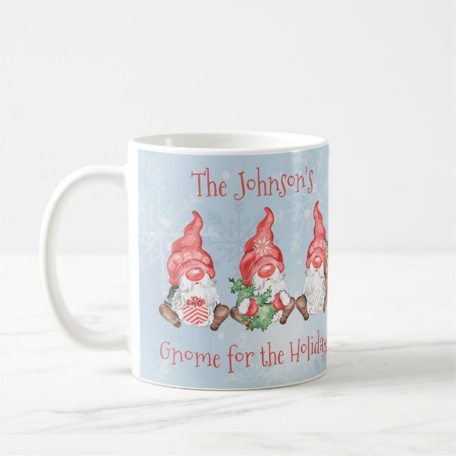 Taza De Café Gnome escandinavo para las vacaciones personalizad (Izquierda)