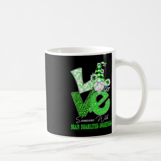 Taza De Café Gnome Flower Love Brain Disabilities Conciencia (Derecha)