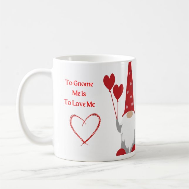 Taza De Café Gnome me quiere con un nome en un (Izquierda)