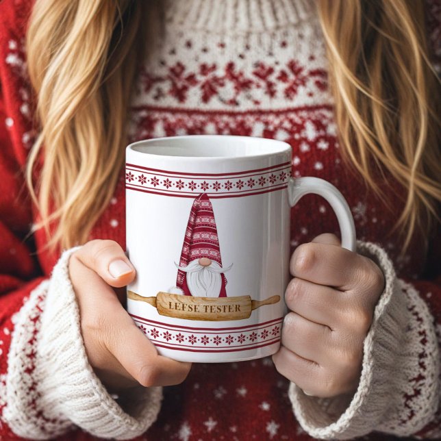 Taza De Café Gnome nórdico | Lefse Tester (Subido por el creador)