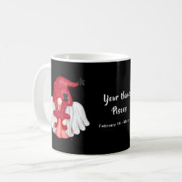 Taza De Café Gnome Pisces Astrología Rótulo Angel Tu Nombre