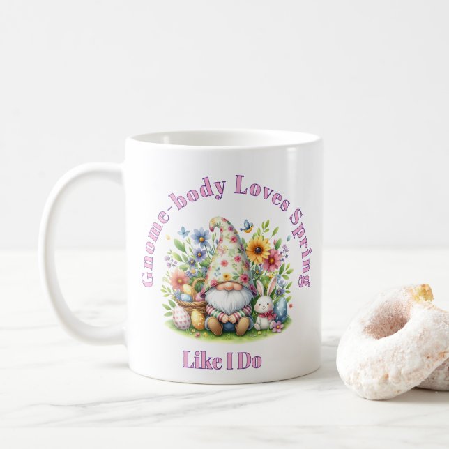 Taza De Café Gnome Primavera  (Con donut)