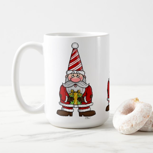 Taza De Café Gnome Santa Mug (Con donut)