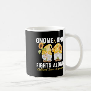 Taza De Café Gnome Uno Lucha Solo Conciencia del Cáncer Infanti