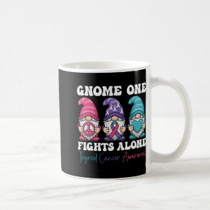 Taza De Café Gnome Uno Lucha Solo - Navidad Cáncer de Tiroides 