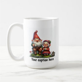 Taza De Café Gnomes alegres disfrutando de una pausa para el ca