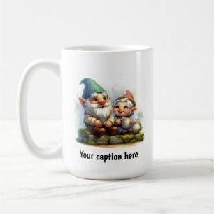 Taza De Café Gnomes alegres disfrutando de una pausa para el ca