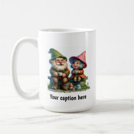 Taza De Café Gnomes alegres disfrutando de una pausa para el ca