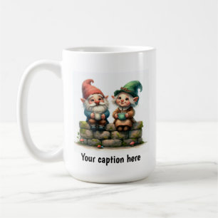 Taza De Café Gnomes alegres disfrutando de una pausa para el ca