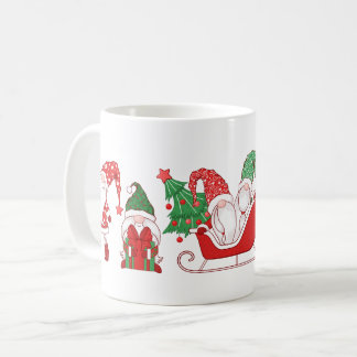Taza De Café Gnomes Christmas Parade Sleigh & Gifts