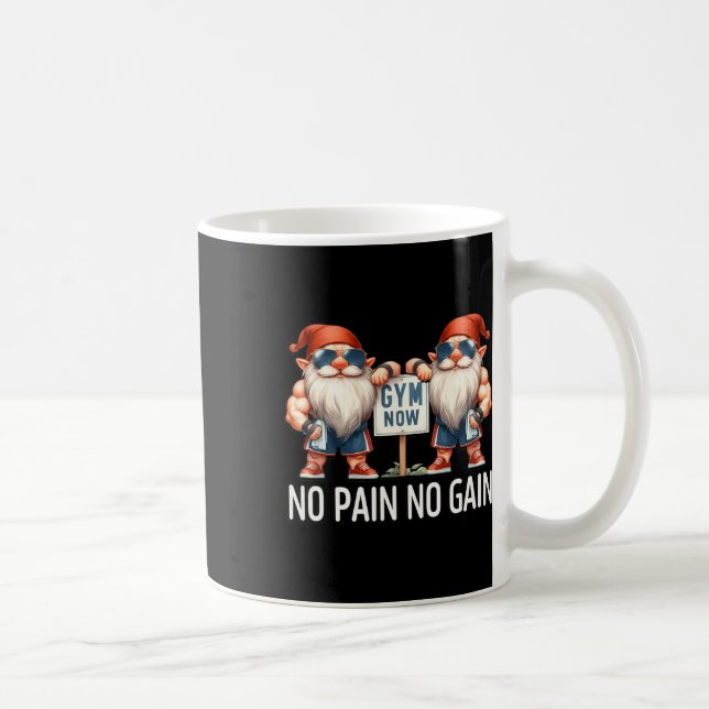 Taza De Café Gnomes De Gimnasio Graciosos En La Talla De Fitnes (Derecha)